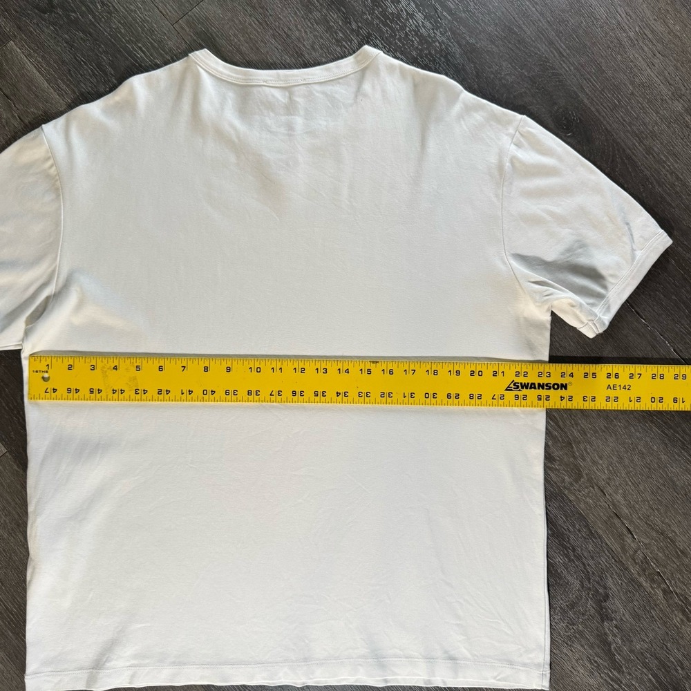 Prada White Triangle Logo T-Shirt Men's XXL Cotton Short Sleeve - Picture 6 of 9